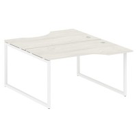 Metal System Quattro 4x4 40БО.РАС-СА-2.2 (Вяз благородный/Белый) Рабочая станция криволинейная на О-образном м/к