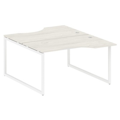 Metal System Quattro 4x4 40БО.РАС-СА-2.2 (Вяз благородный/Белый) Рабочая станция криволинейная на О-образном м/к