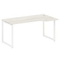 Metal System Quattro 4x4 40БО.СА-1 Пр (Вяз благородный/Белый) Стол криволинейный правый на О-образном м/к