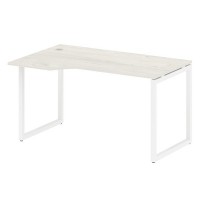 Metal System Quattro 4x4 40БО.СА-2 Л (Вяз благородный/Белый) Стол криволинейный левый на О-образном м/к