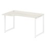 Metal System Quattro 4x4 40БО.СА-2 Л (Вяз благородный/Белый) Стол криволинейный левый на О-образном м/к