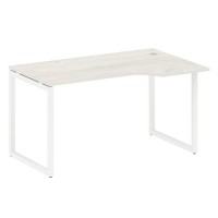 Metal System Quattro 4x4 40БО.СА-2 Пр (Вяз благородный/Белый) Стол криволинейный правый на О-образном м/к