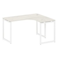 Metal System Quattro 4x4 40БО.СА-3 Пр (Вяз благородный/Белый) Стол криволинейный правый на О-образном м/к