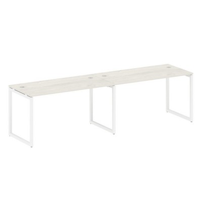 Metal System Quattro 4x4 40БО.СМ-2.3 (Вяз благородный/Белый) Рабочая станция на 2 раб.места на О-образном м/к