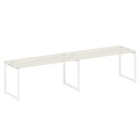 Metal System Quattro 4x4 40БО.СМ-2.4 (Вяз благородный/Белый) Рабочая станция на 2 раб.места на О-образном м/к