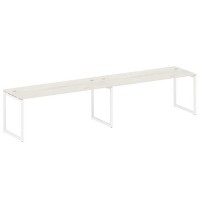 Metal System Quattro 4x4 40БО.СМ-2.5 (Вяз благородный/Белый) Рабочая станция на 2 раб.места на О-образном м/к