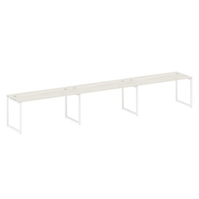 Metal System Quattro 4x4 40БО.СМ-3.4 (Вяз благородный/Белый) Рабочая станция на 3 раб.места на О-образном м/к