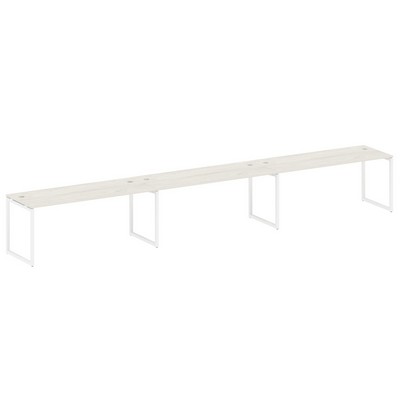 Metal System Quattro 4x4 40БО.СМ-3.5 (Вяз благородный/Белый) Рабочая станция на 3 раб.места на О-образном м/к