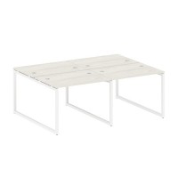 Metal System Quattro 4x4 40БО.СМ-4.1 (Вяз благородный/Белый) Рабочая станция на 4 раб.места на О-образном м/к