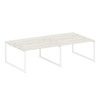 Metal System Quattro 4x4 40БО.СМ-4.3 (Вяз благородный/Белый) Рабочая станция на 4 раб.места на О-образном м/к