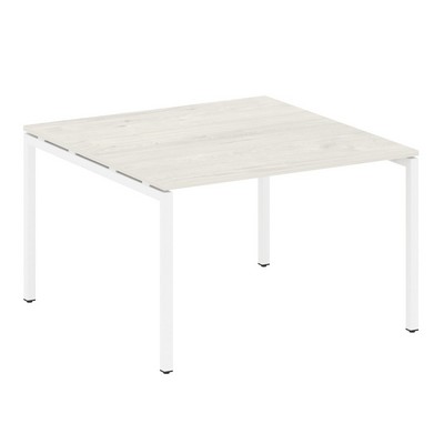 Metal System Quattro 4x4 40БП.ПРГ-1.2 (Вяз благородный/Белый) Переговорный стол, 1 столешница на П-образном м/к
