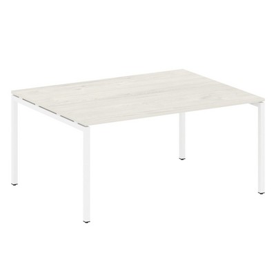Metal System Quattro 4x4 40БП.ПРГ-1.4 (Вяз благородный/Белый) Переговорный стол, 1 столешница на П-образном м/к