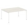 Metal System Quattro 4x4 40БП.ПРГ-1.4 (Вяз благородный/Белый) Переговорный стол, 1 столешница на П-образном м/к