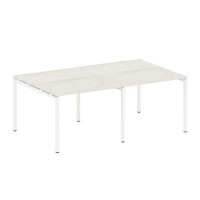 Metal System Quattro 4x4 40БП.ПРГ-2.1 (Вяз благородный/Белый) Переговорный стол, 2 столешницы на П-образном м/к