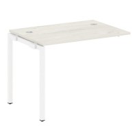 Metal System Quattro 4x4 40БП.ПРС-СП-1.1 (Вяз благородный/Белый) Проходной наборный элемент рабочей станции на П-образном м/к