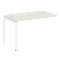 Metal System Quattro 4x4 40БП.ПРС-СП-1.2 (Вяз благородный/Белый) Проходной наборный элемент рабочей станции на П-образном м/к