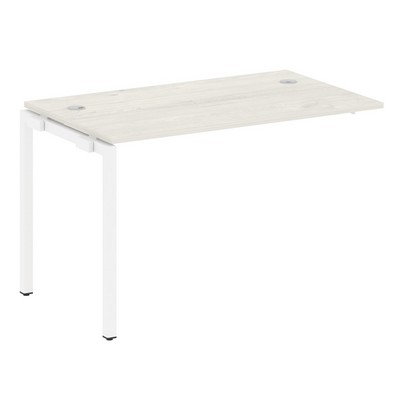 Metal System Quattro 4x4 40БП.ПРС-СП-1.2 (Вяз благородный/Белый) Проходной наборный элемент рабочей станции на П-образном м/к