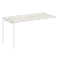 Metal System Quattro 4x4 40БП.ПРС-СП-1.3 (Вяз благородный/Белый) Проходной наборный элемент рабочей станции на П-образном м/к