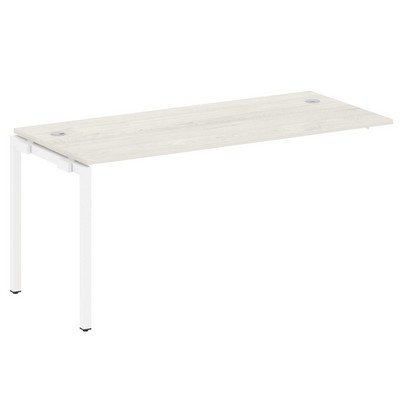 Metal System Quattro 4x4 40БП.ПРС-СП-1.4 (Вяз благородный/Белый) Проходной наборный элемент рабочей станции на П-образном м/к