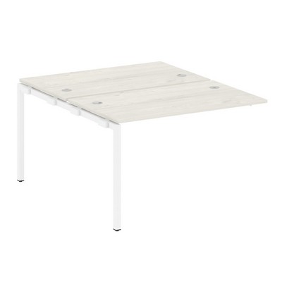 Metal System Quattro 4x4 40БП.ПРС-СП-2.2 (Вяз благородный/Белый) Проходной наборный элемент рабочей станции на П-образном м/к