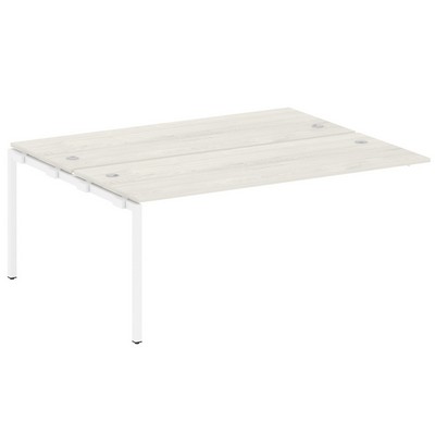 Metal System Quattro 4x4 40БП.ПРС-СП-2.5 (Вяз благородный/Белый) Проходной наборный элемент рабочей станции на П-образном м/к