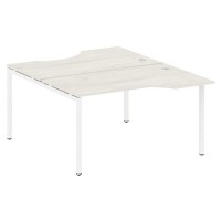 Metal System Quattro 4x4 40БП.РАС-СА-2.2 (Вяз благородный/Белый) Рабочая станция криволинейная на П-образном м/к