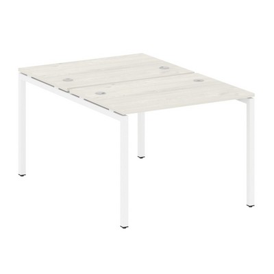 Metal System Quattro 4x4 40БП.РАС-СП-2.1 (Вяз благородный/Белый) Рабочая станция на П-образном м/к