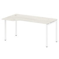 Metal System Quattro 4x4 40БП.СА-1 Л (Вяз благородный/Белый) Стол криволинейный левый на П-образном м/к