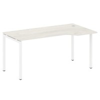 Metal System Quattro 4x4 40БП.СА-1 Пр (Вяз благородный/Белый) Стол криволинейный правый на П-образном м/к