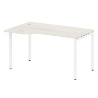 Metal System Quattro 4x4 40БП.СА-2 Л (Вяз благородный/Белый) Стол криволинейный левый на П-образном м/к