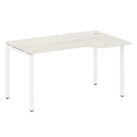 Metal System Quattro 4x4 40БП.СА-2 Пр (Вяз благородный/Белый) Стол криволинейный правый на П-образном м/к