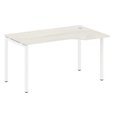 Metal System Quattro 4x4 40БП.СА-2 Пр (Вяз благородный/Белый) Стол криволинейный правый на П-образном м/к