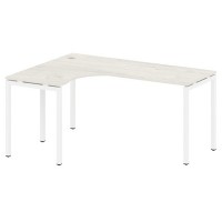 Metal System Quattro 4x4 40БП.СА-4 Л (Вяз благородный/Белый) Стол криволинейный левый на П-образном м/к
