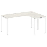 Metal System Quattro 4x4 40БП.СА-4 Пр (Вяз благородный/Белый) Стол криволинейный правый на П-образном м/к