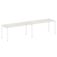 Metal System Quattro 4x4 40БП.СМ-2.4 (Вяз благородный/Белый) Рабочая станция на 2 раб.места на П-образном м/к