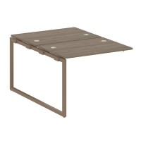 Metal System Quattro 4x4 40БО.ПРС-СП-2.1 (Вяз благородный/Мокко) Проходной наборный элемент рабочей станции на О-образном м/к