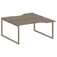 Metal System Quattro 4x4 40БО.РАС-СА-2.1 (Вяз благородный/Мокко) Рабочая станция криволинейная на О-образном м/к