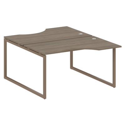 Metal System Quattro 4x4 40БО.РАС-СА-2.2 (Вяз благородный/Мокко) Рабочая станция криволинейная на О-образном м/к