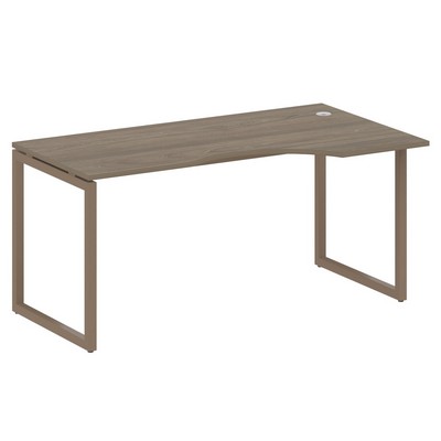 Metal System Quattro 4x4 40БО.СА-1 Пр (Вяз благородный/Мокко) Стол криволинейный правый на О-образном м/к