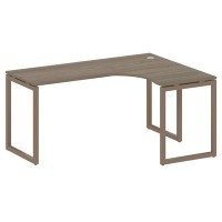 Metal System Quattro 4x4 40БО.СА-4 Пр (Вяз благородный/Мокко) Стол криволинейный правый на О-образном м/к