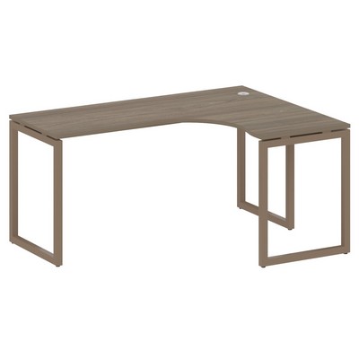 Metal System Quattro 4x4 40БО.СА-4 Пр (Вяз благородный/Мокко) Стол криволинейный правый на О-образном м/к