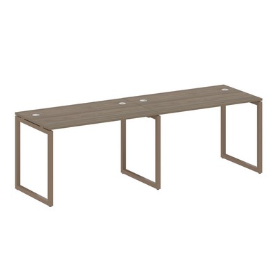 Metal System Quattro 4x4 40БО.СМ-2.2 (Вяз благородный/Мокко) Рабочая станция на 2 раб.места на О-образном м/к