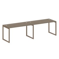 Metal System Quattro 4x4 40БО.СМ-2.3 (Вяз благородный/Мокко) Рабочая станция на 2 раб.места на О-образном м/к