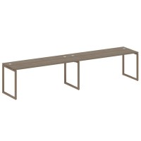 Metal System Quattro 4x4 40БО.СМ-2.5 (Вяз благородный/Мокко) Рабочая станция на 2 раб.места на О-образном м/к