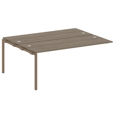 Metal System Quattro 4x4 40БП.ПРС-СП-2.5 (Вяз благородный/Мокко) Проходной наборный элемент рабочей станции на П-образном м/к