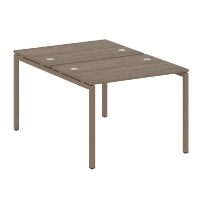 Metal System Quattro 4x4 40БП.РАС-СП-2.1 (Вяз благородный/Мокко) Рабочая станция на П-образном м/к