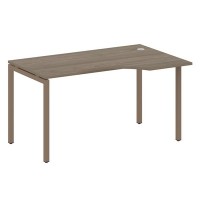 Metal System Quattro 4x4 40БП.СА-2 Пр (Вяз благородный/Мокко) Стол криволинейный правый на П-образном м/к