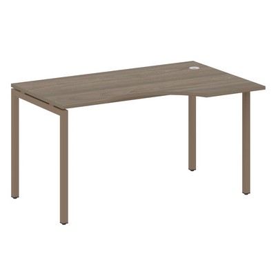 Metal System Quattro 4x4 40БП.СА-2 Пр (Вяз благородный/Мокко) Стол криволинейный правый на П-образном м/к