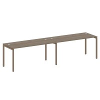 Metal System Quattro 4x4 40БП.СМ-2.4 (Вяз благородный/Мокко) Рабочая станция на 2 раб.места на П-образном м/к