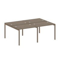 Metal System Quattro 4x4 40БП.СМ-4.1 (Вяз благородный/Мокко) Рабочая станция на 4 раб.места на П-образном м/к